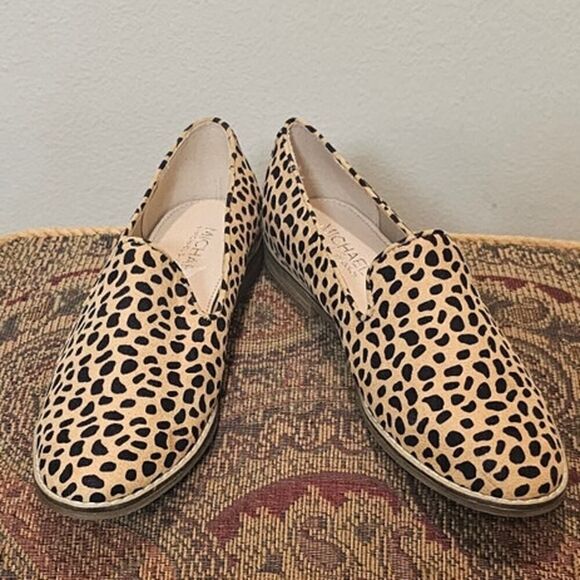 NWOT Michael Kors Sherrill Animal Print Loafers Flats Size 8.5 - Picture 1 of 11